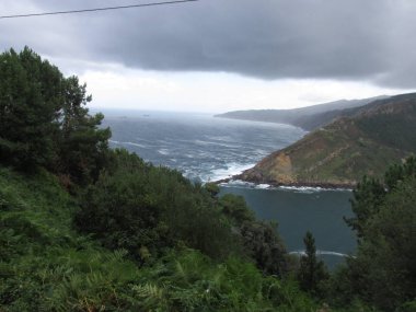 Kuzey İspanya'da Atlantik denizi, ilkbahar