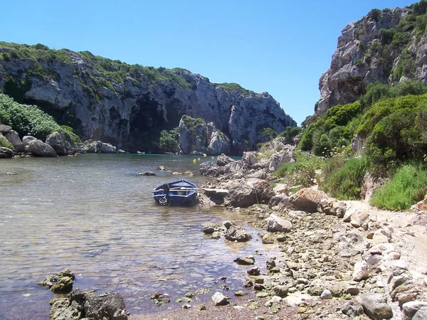 Praias Enseadas Menorca Paisagem Filme — Fotografia de Stock