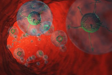 abstract background with virus cells
