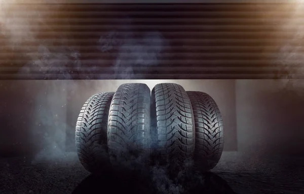 Car Tires Road — Stock Photo, Image