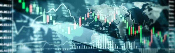 Aktien Handel Finanzmarkt Diagram — Stockfoto