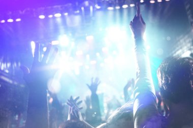 Feiernde Leute auf einem Konzert