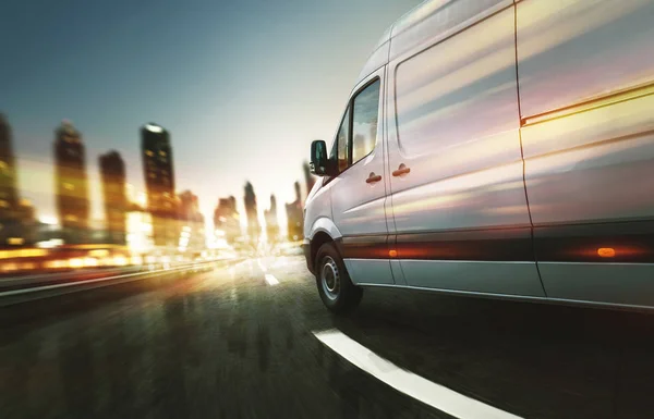 Lieferwagen Van Transporte Logistig — Foto de Stock