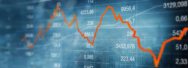 Aktien Brsen Diagram Hintergrund — Stockfoto