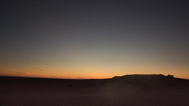 Απόθεμα Βίντεο Από Νύχτα Ώρα Λήγει Στην Έρημο — Αρχείο Βίντεο