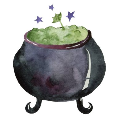 Suluboya boyalı elle çizilmiş elemanları kümesi. Cadılar Bayramı için sevimli resimler. Suluboya cadılar bayramı koleksiyonu. Sanatsal sonbahar yapıcı küçük resim. balon, leylak, cadı, yılan, mum, Hayalet, Lolipop, turuncu, çizgili şapka, şapka 