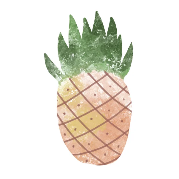 Ananas východ slunce Aloha tropický ostrov, Havaj pláž západ slunce ilustrace. Pro potisk trička, plakáty a další použití. — Stock fotografie