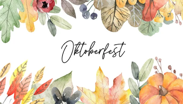 Oktoberfest background design. Octoberfest holiday banner layout. Greeting letter or postcard