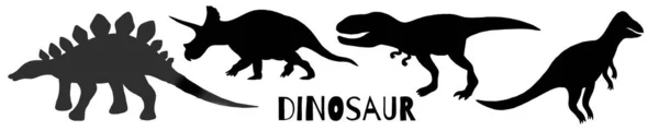 恐竜のイラストセットコレクションの異なるタイプ — ストック写真