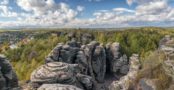 Τοπίο Πέτρες Στα Βουνά Sandstone Tisa Rocks Tisa Walls Tiske — Φωτογραφία Αρχείου