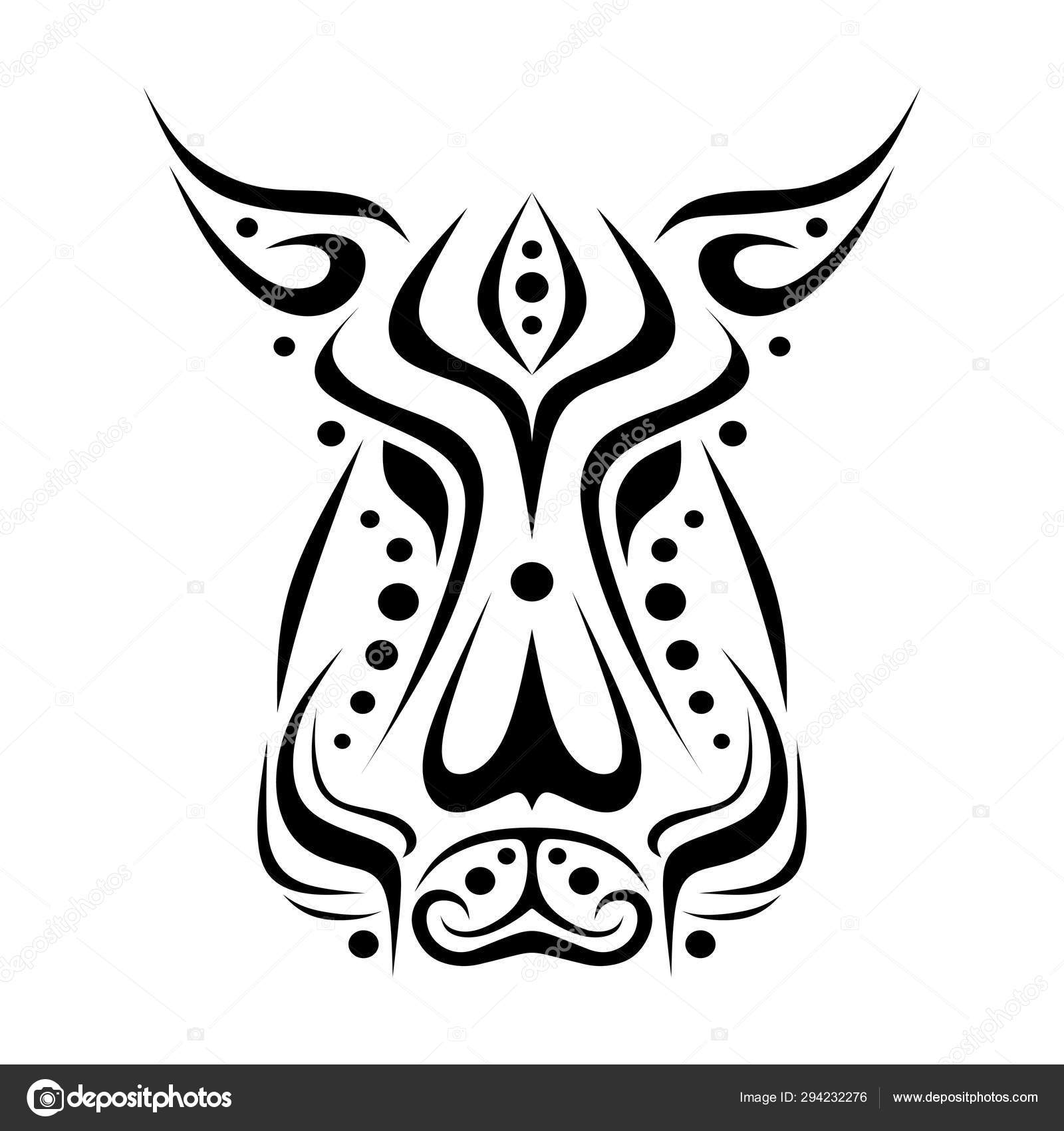 Tribal Animal Head Tattoos Wild Boar Stock Vector Image by