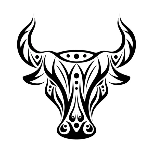 Tribal animal head tattoos from an angry Bull