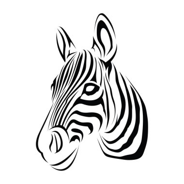 Triball zebra hayvan kafası dövmesi