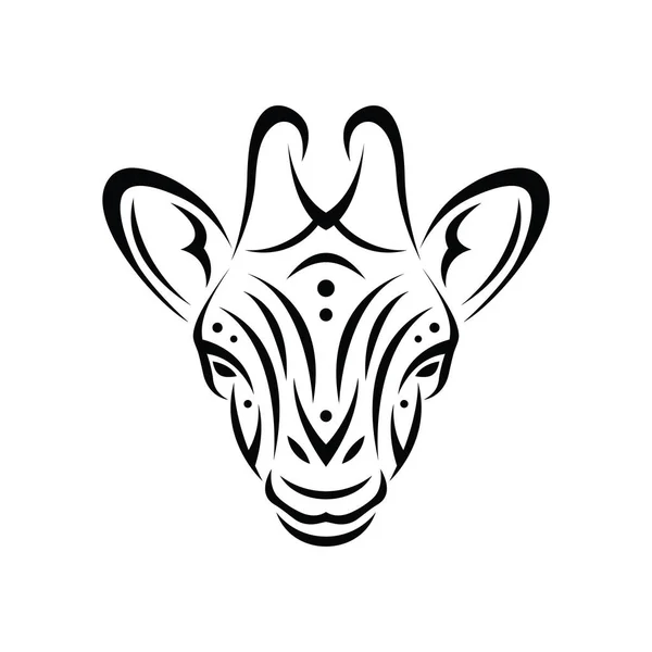 Tatouages Tribaux Tête Girafe — Image vectorielle