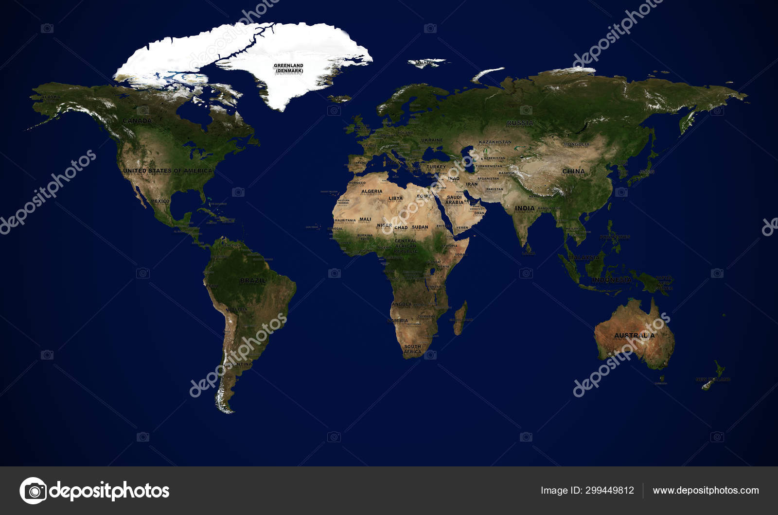 High Resolution World Map Country Names Stock Photo by ...