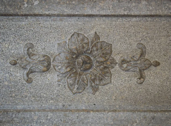 Stara Ściana Ozdobą Kwiat Szczegółach — Zdjęcie stockowe