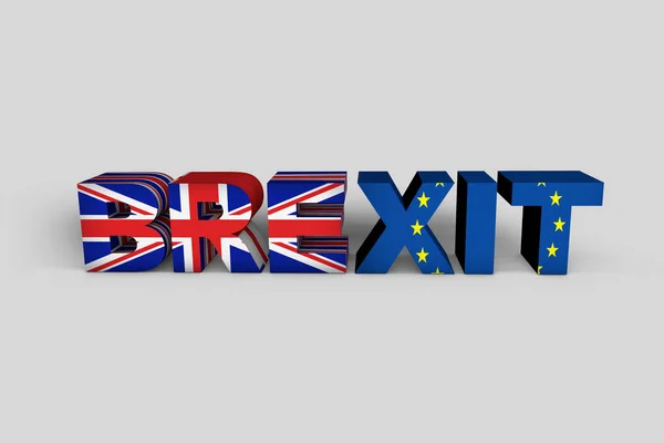 Rendering Ordet Brexit Vit Bakgrund — Stockfoto