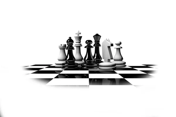 O rei xadrez dourado fica sozinho no tabuleiro de xadrez.