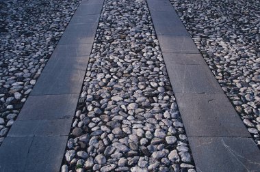 Old road from paving stones