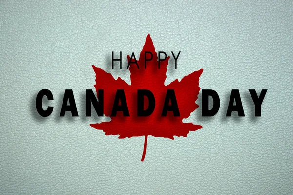 Inscriptie Happy Canada Day Met Kleuren Van Nationale Vlag Canada — Stockfoto