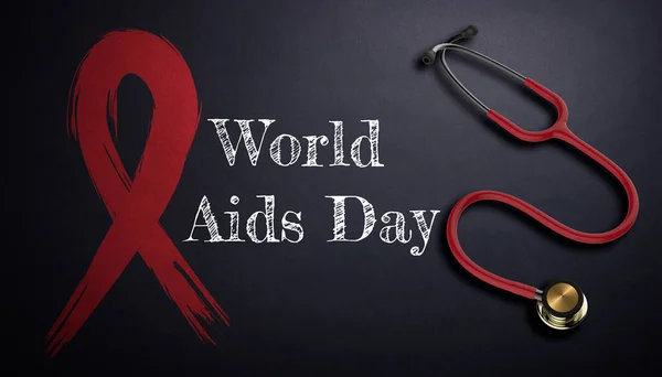 Wereld Aids Dag Sluit Gezondheidsconcept — Stockfoto