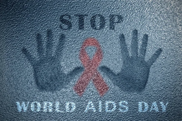 Παγκόσμια Ημέρα Κατά Του Aids Σύμβολο Του Αγώνα Κατά Του — Φωτογραφία Αρχείου