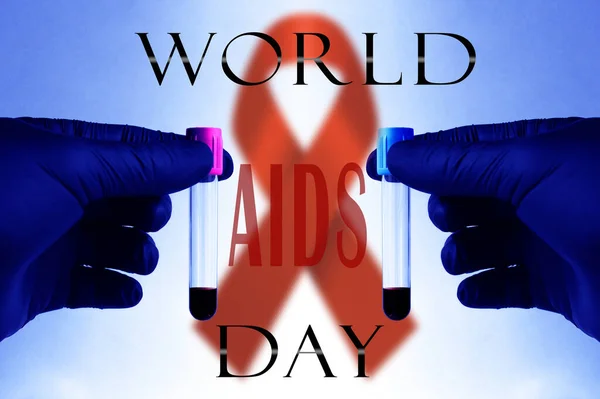 Παγκόσμια Ημέρα Κατά Του Aids Κλείνει Έννοια Υγείας — Φωτογραφία Αρχείου