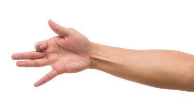  jest beyaz arka plan üzerinde el, kırpma yolunu ekle