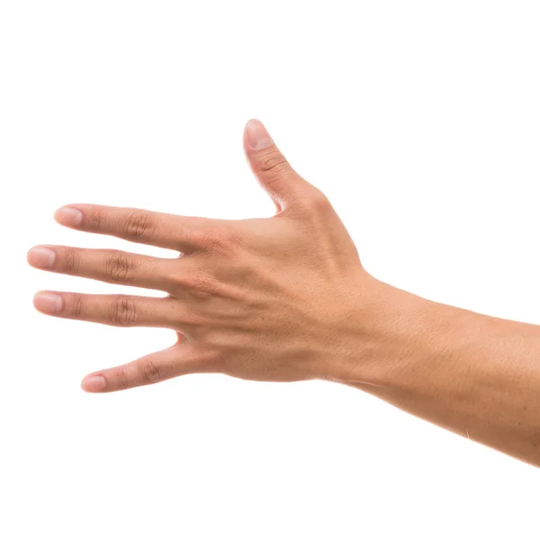 Hand Gesture White Background Include Clipping Path — Stock Photo, Image