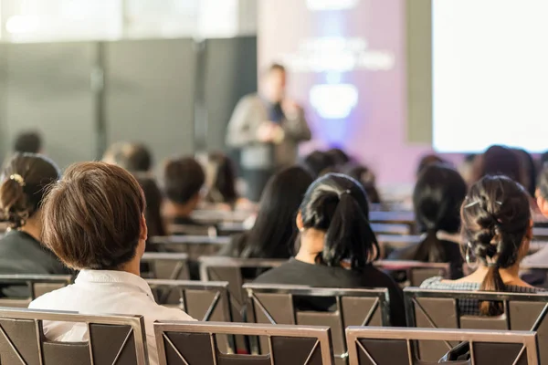 Veduta Posteriore Del Pubblico Nella Sala Conferenze Nella Riunione Del — Foto Stock