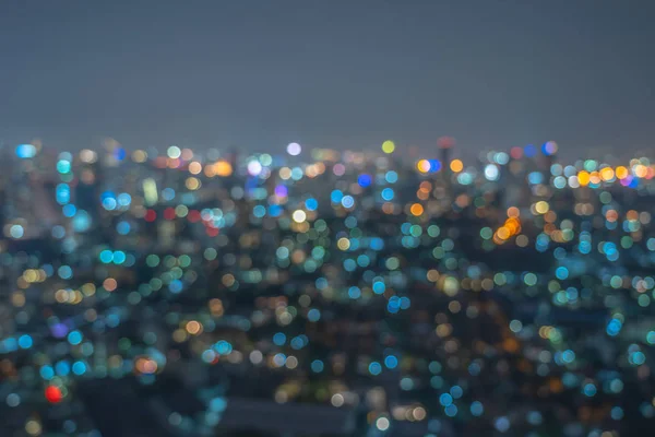 Abstract Foto Wazig Bokeh Van Bangkok Stadslandschap Twilight Tijde Achtergrond — Stockfoto