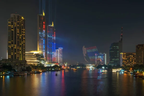 Bangkok Thailand Marraskuu 2018 Bangkok Cityscape Joen Puolella Iconsiam Uusi — kuvapankkivalokuva