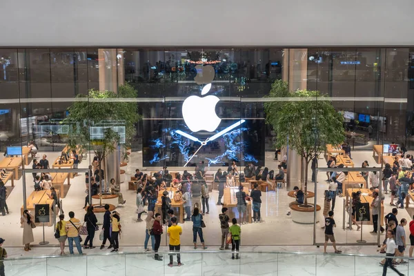 Bangkok Thailand November 2018 Apple Store New Opening Shop Logo — Stock Photo, Image