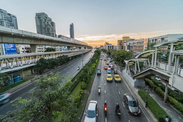 Bangkok Thaïlande Déc 2018 Transport Gare Ferroviaire Avec Embouteillage Système — Photo