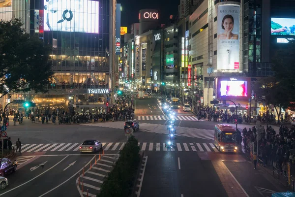 Tokyo Giappone Ottobre 2017 Folla Giapponese Indefinita Sta Camminando Sul — Foto Stock