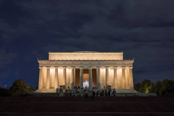 Cena Abraham Lincoln Memorial Crepúsculo Washington Estados Unidos História Cultura — Fotografia de Stock