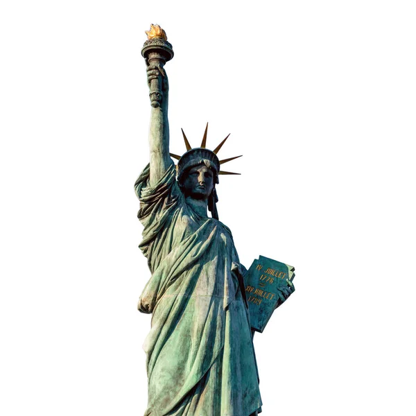 Statue Liberty White Background Isolate Include Clipping Path Located Odaiba — Stock Photo, Image