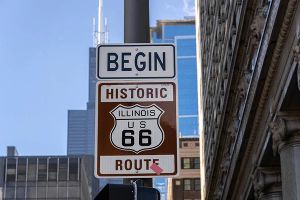 Historic Route Chicago Illinois Stati Uniti America — Foto Stock