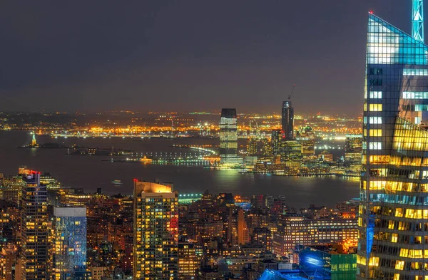 Top Scene New York City Cityscape Lower Manhattan Twilight Time — Stock Photo, Image