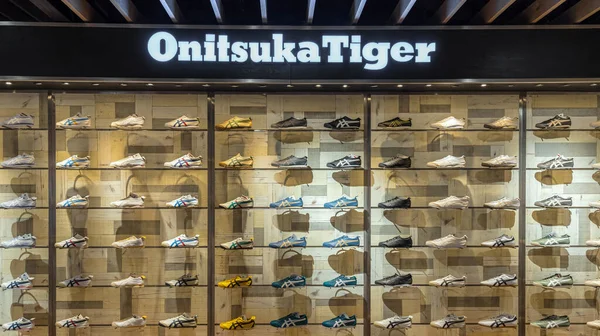 Bangkok Tailandia Junio 2020 Signo Icono Tigre Onitsuka Tienda Marca — Foto de Stock