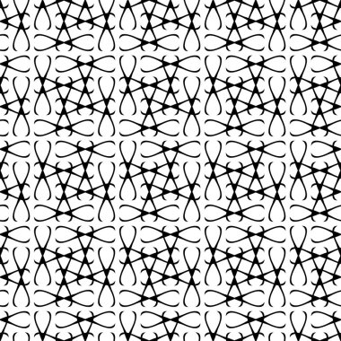 Dekoratif soyut siyah beyaz seamless modeli