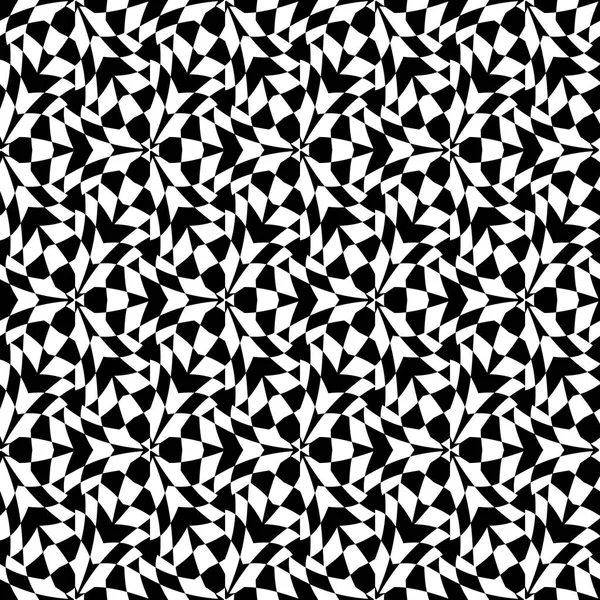 Decorative Abstract Black White Seamless Pattern — Stock Vector