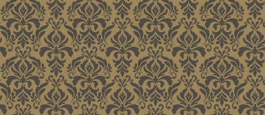 Vektörsüz çiçek deseni, klasik soyut arkaplan.