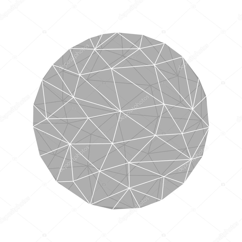 Vector abstract wireframe connecting earth sphere with white and gray lines.