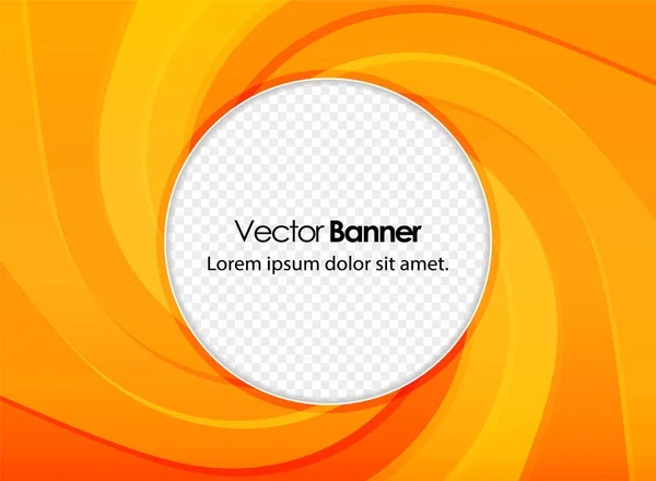 Abstraktes Orangefarbenes Power Banner Mit Whirlpool Stilvolle Business Vektor Präsentation — Stockvektor