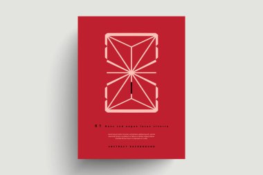 Resimli sanat posterinin şık bir iş vektörü sunumu. El ilanı tasarımı içeriği arka planı. Tasarım düzeni şablonu.