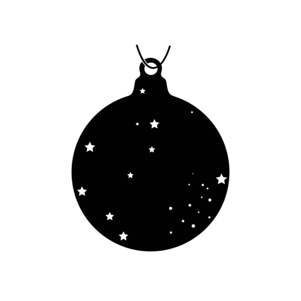 Черно Белый Орнамент Рождественской Луковицы Искусства Креативная Векторная Иллюстрация — стоковый вектор