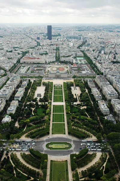 Luftaufnahme Der Stadt Paris Frankreich Von Der Spitze Des Eiffelturms — Stockfoto