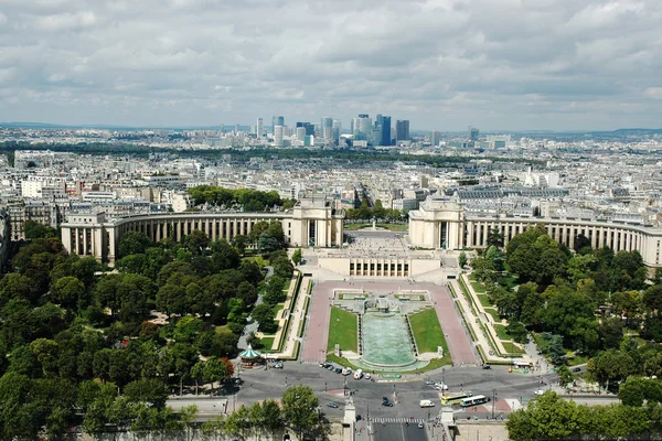 Luftaufnahme Der Stadt Paris Frankreich Von Der Spitze Des Eiffelturms — Stockfoto