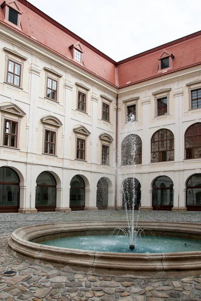 Dziedziniec Początku Barokowy Pałac Holešov Moraw Czech Republic — Zdjęcie stockowe